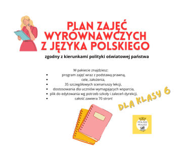 Roczny plan zajęć wyrównawczych z języka polskiego dla klasy 6 szkoły podstawowej