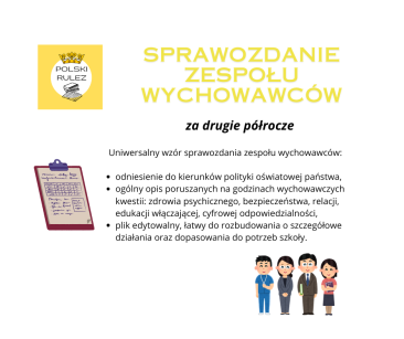 Sprawozdanie zespołu wychowawców