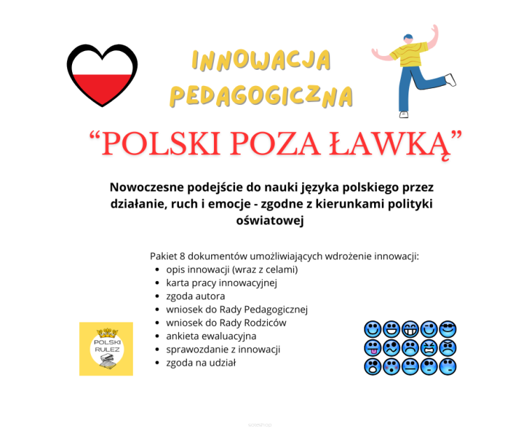 „POLSKI POZA ŁAWKĄ” – innowacja pedagogiczna dla uczniów klas 4–8.