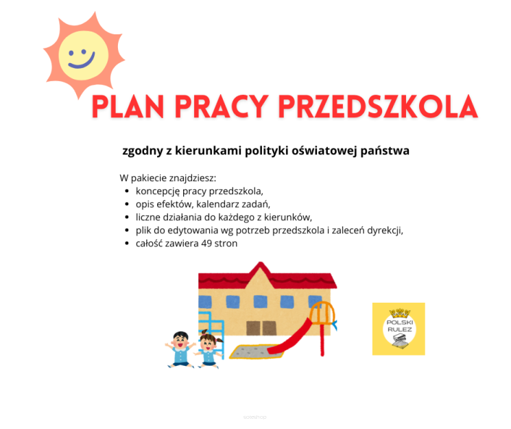 Roczny plan pracy przedszkola 2026/2027 – wzór dokumentacji
